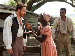 Pictured left to right: Michael Fassbender, Lupita Nyong'o and Chiwetel Ejiofor. Photo courtesy of Fox Searchlight Pictures