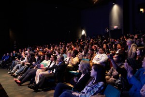 Members of the aTVfest audience poses questions to Goodie Mob. Photo by Arielle Antonio.